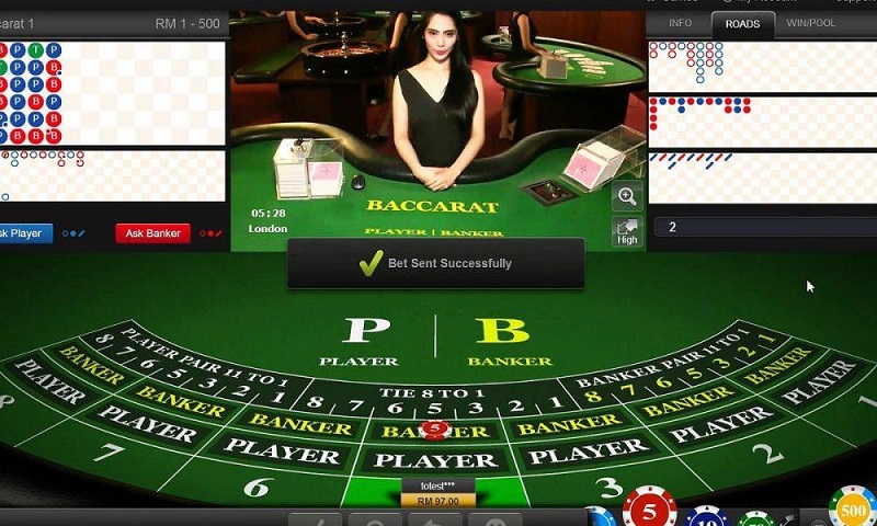 Cách chơi 1 ván bài Baccarat 77bet tại nhà cái cơ bản